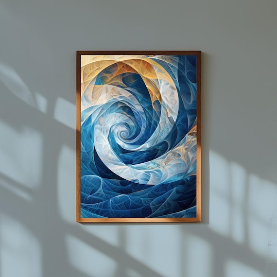 Mathematical Abstract Art Print Modern Science Equation Decor