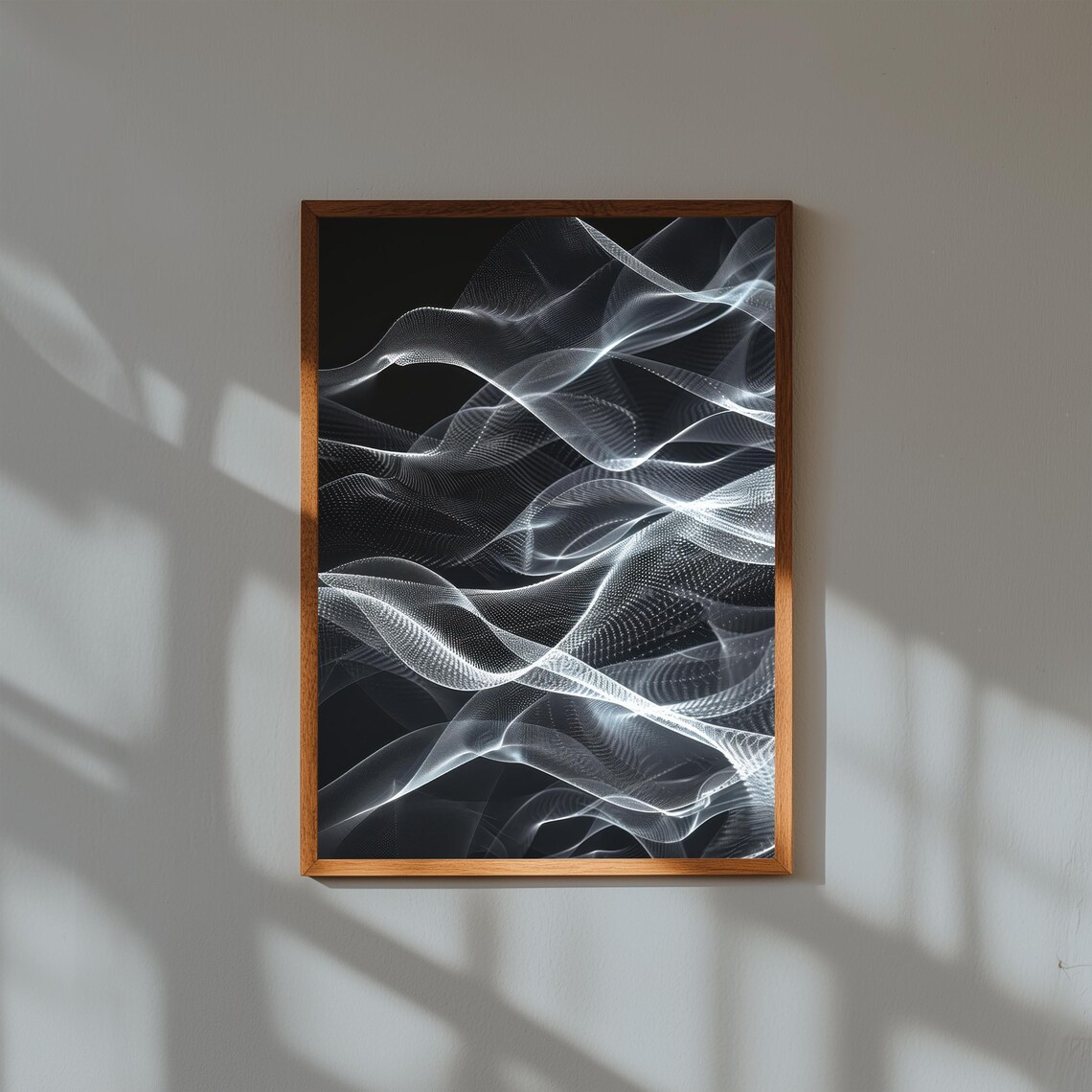 Minimalist Abstract Line Art Print Modern Datainspired Wall Decor