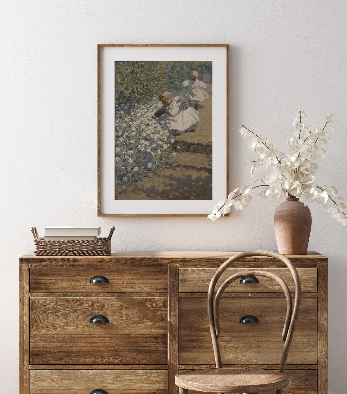 Grandmothers Garden Garden Art Vintage Nature Oil Painting Vintage Nursery Art Print P1 - Image 3