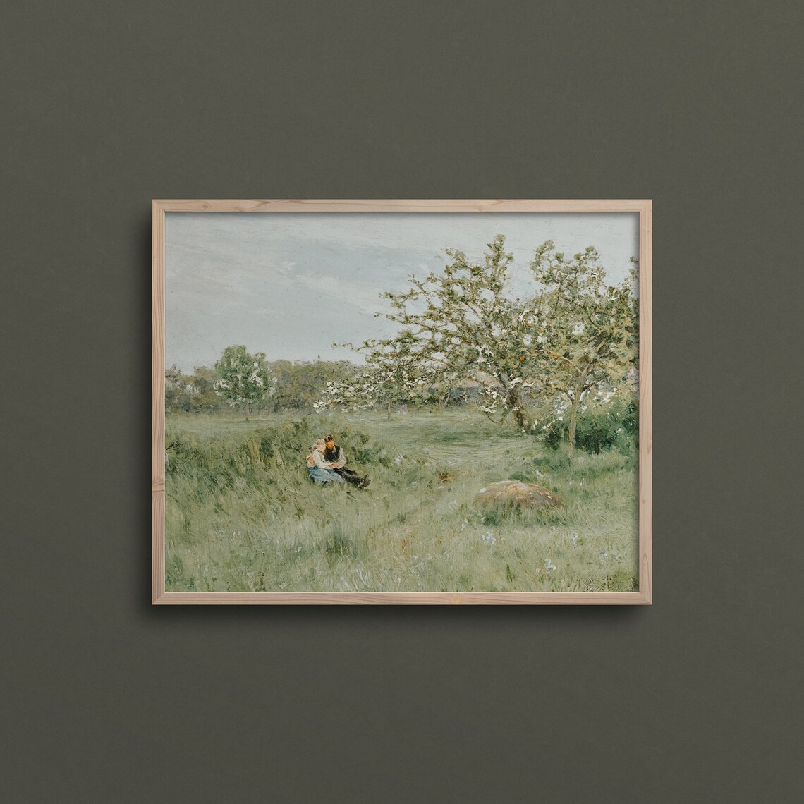 Summer Love Cottagecore Fairycore Young Lovers Art Print - Image 2