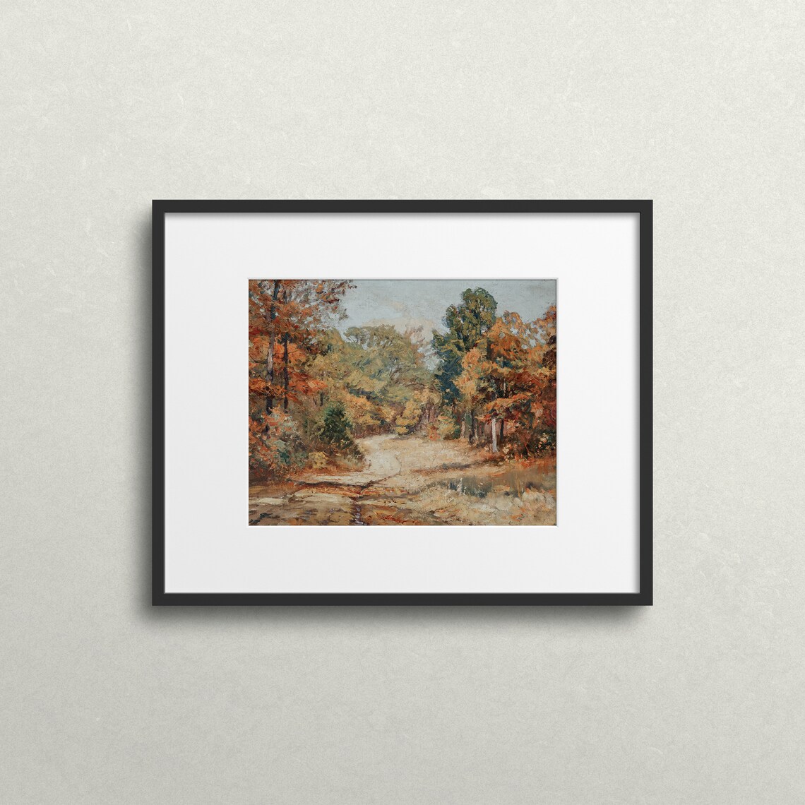 Autumn Hillside Vintage Landscape Wall Art Print - Image 2