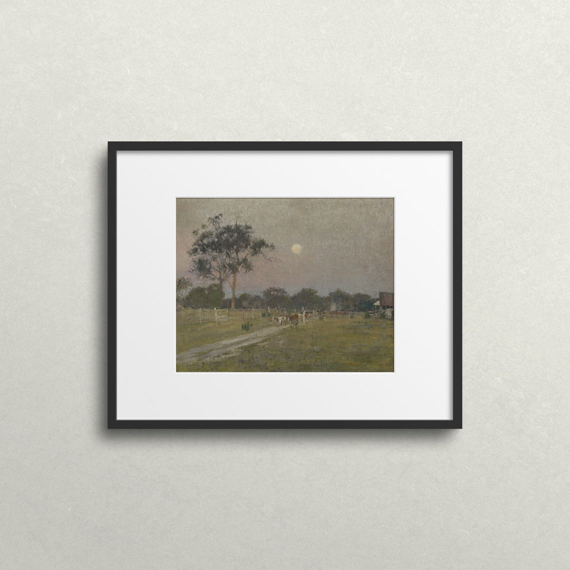 Countryside Summer Evening French Country Wall Art Moody Landscape Painting Vintage Landscape Oil Painting L33 - Image 2