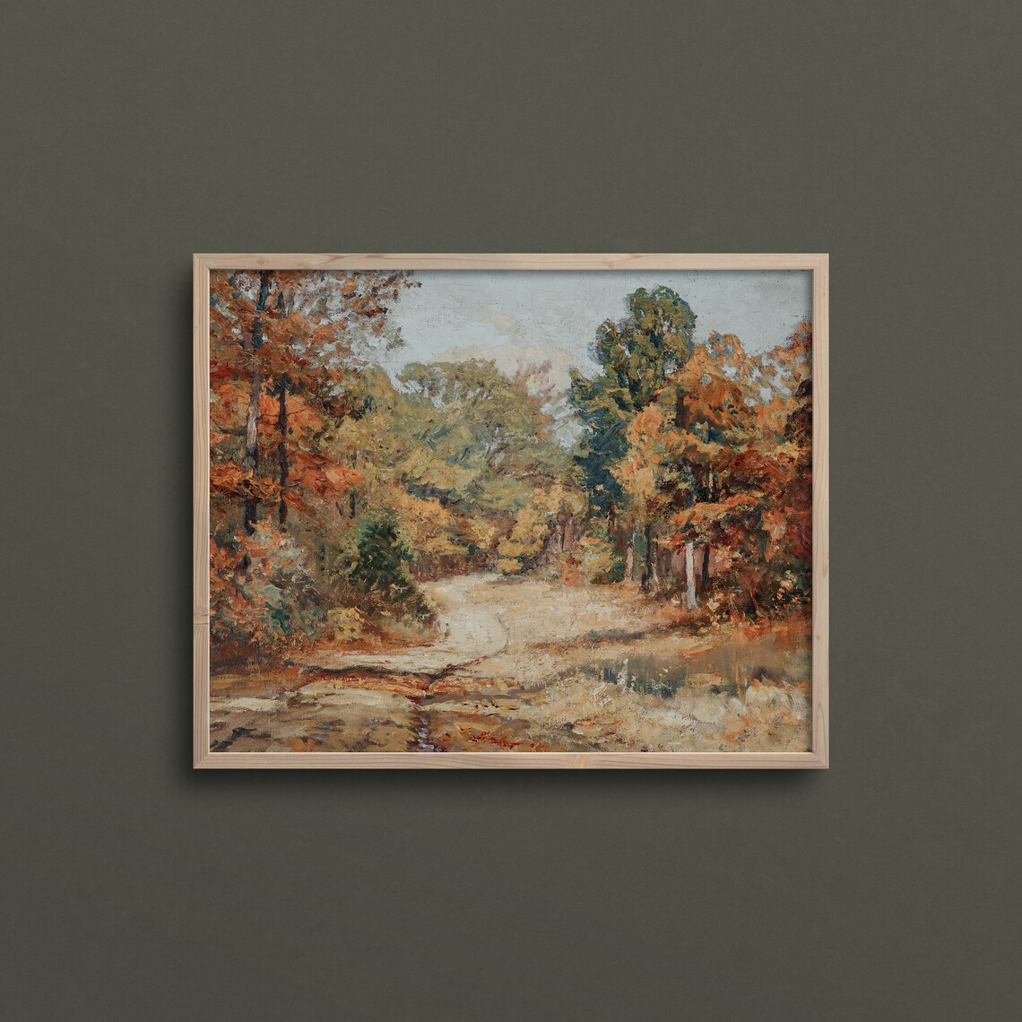 Autumn Hillside Vintage Landscape Wall Art Print - Image 3