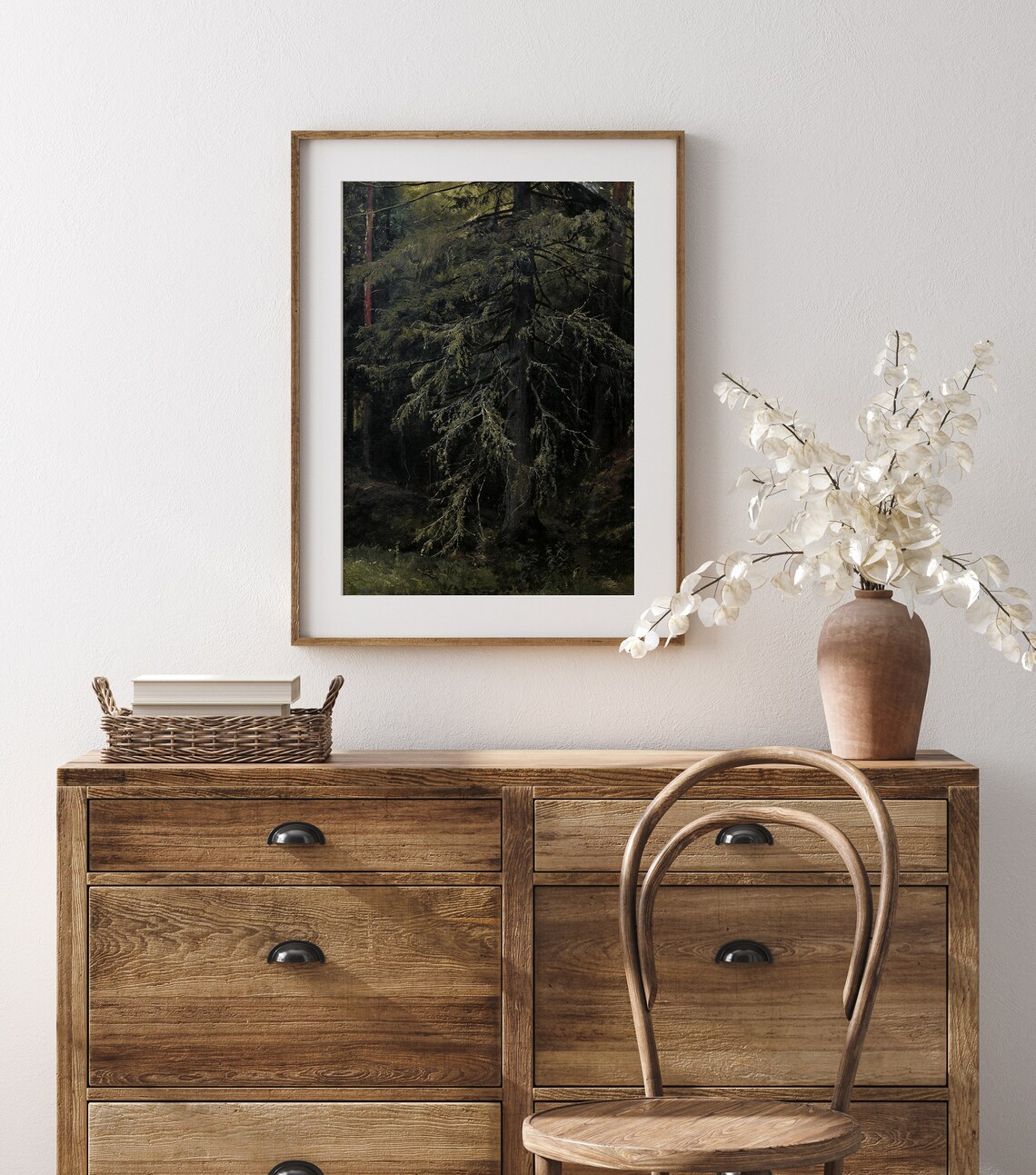 Withering Pine Moody Forest, Dark Forest Art Print - Image 3