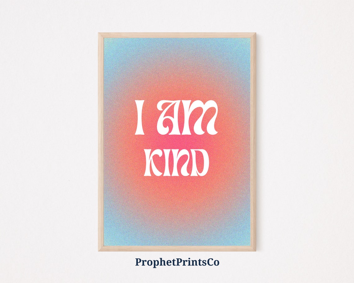 Daily Affirmations Poster Print Self Love Healing Wall Art Self Gift Mental Health Home Dcor Wall Art Digitial