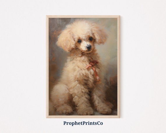 Poodle Art Print Cute Poodle Decor Dog Lover Gift Poodle Dog Art Print Aesthetic Puppy Art Wall Art