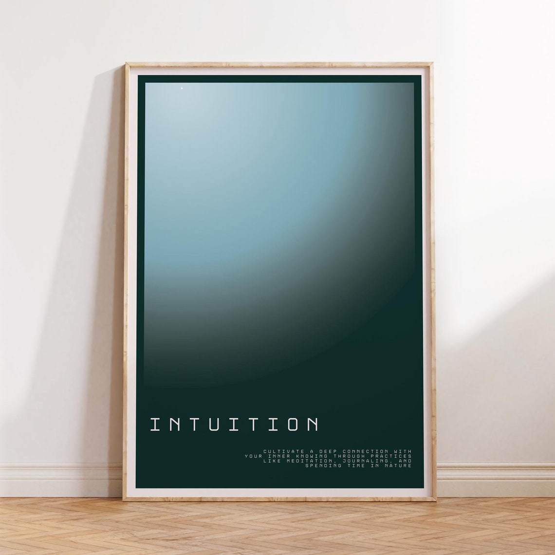 Intuition Blue Gradient Inner Wisdom Affirmation Quote Poster