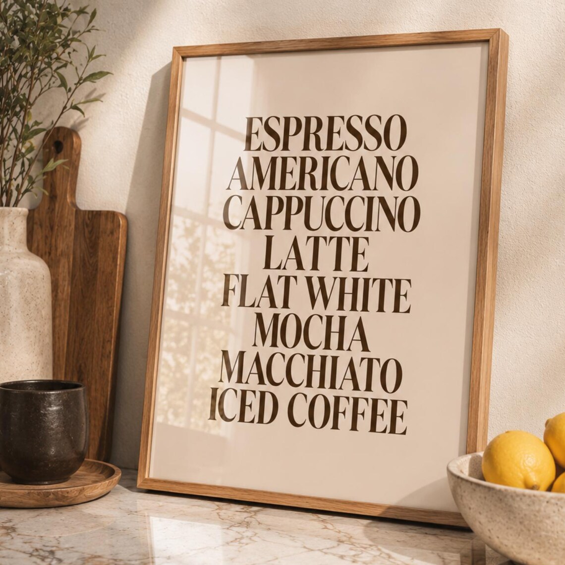 Coffee Bar Typography Decor Art Print
