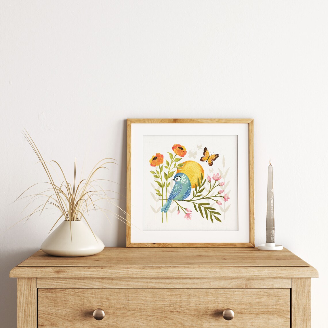 Spring Bird Wall Art Print, Seasonal Bird Poster - Image 3