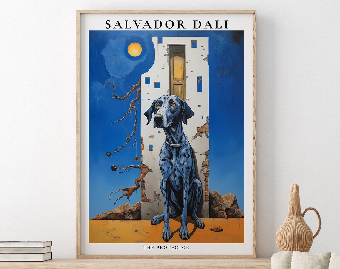 Salvador Dali The Protector Dog Art Print