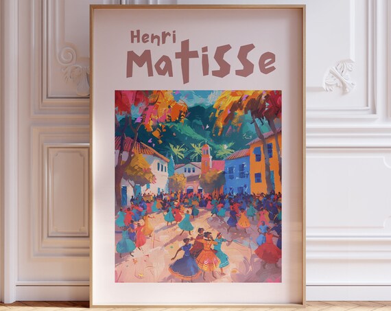 Henri Matisse Town Square Dancers Festival Village Art Poster
