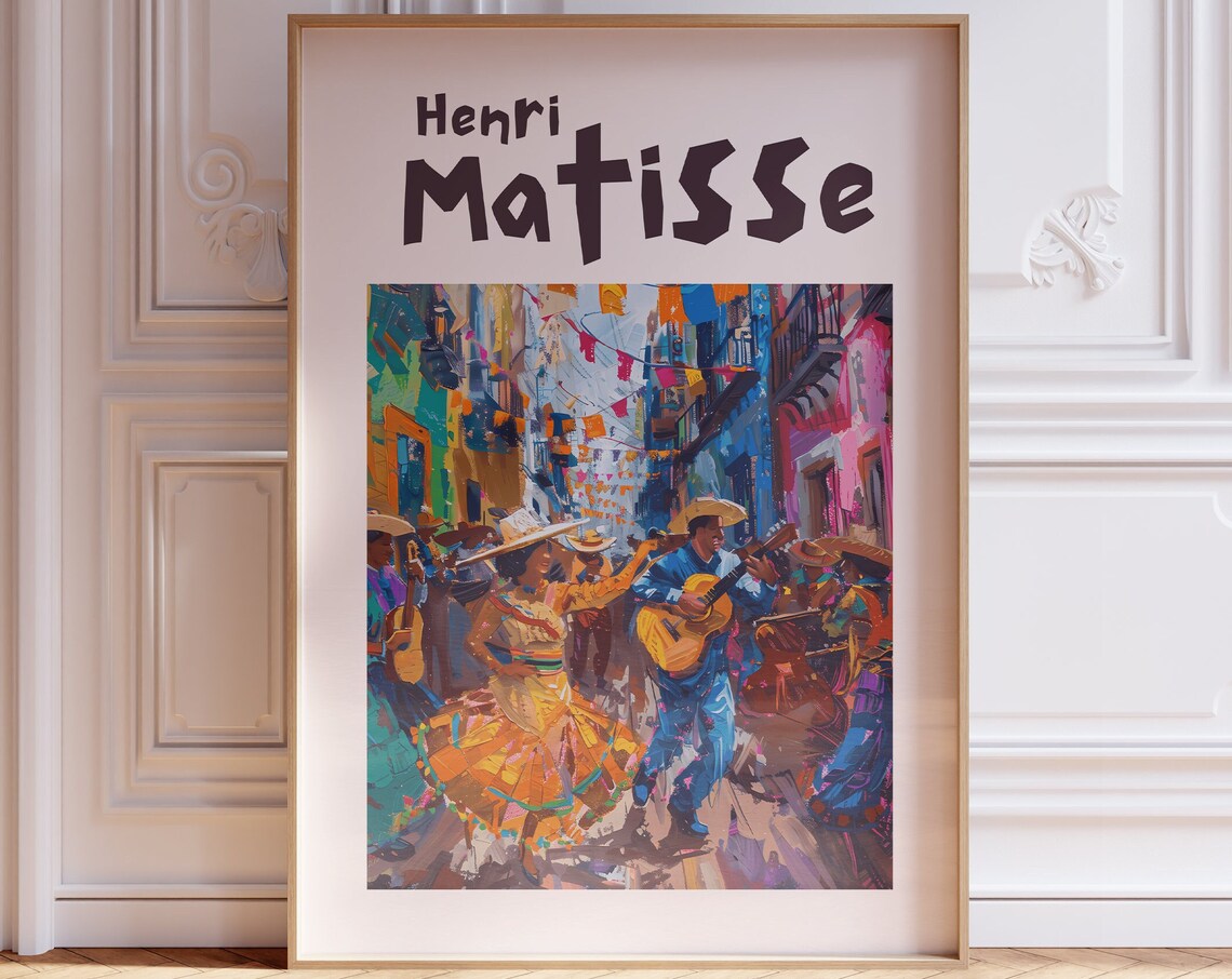 Henri Matisse Mariachi Street Music Festival Dance Art Poster