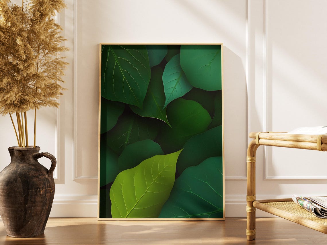 Succulent Leaves Print Modern Botanical Wall Art
