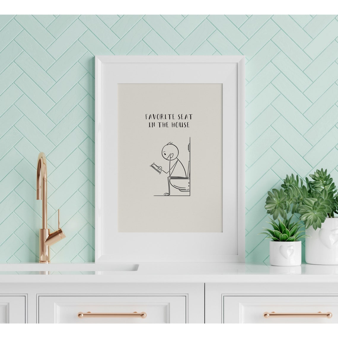 Toilet Funny Bathroom Quote Art Print - Image 2