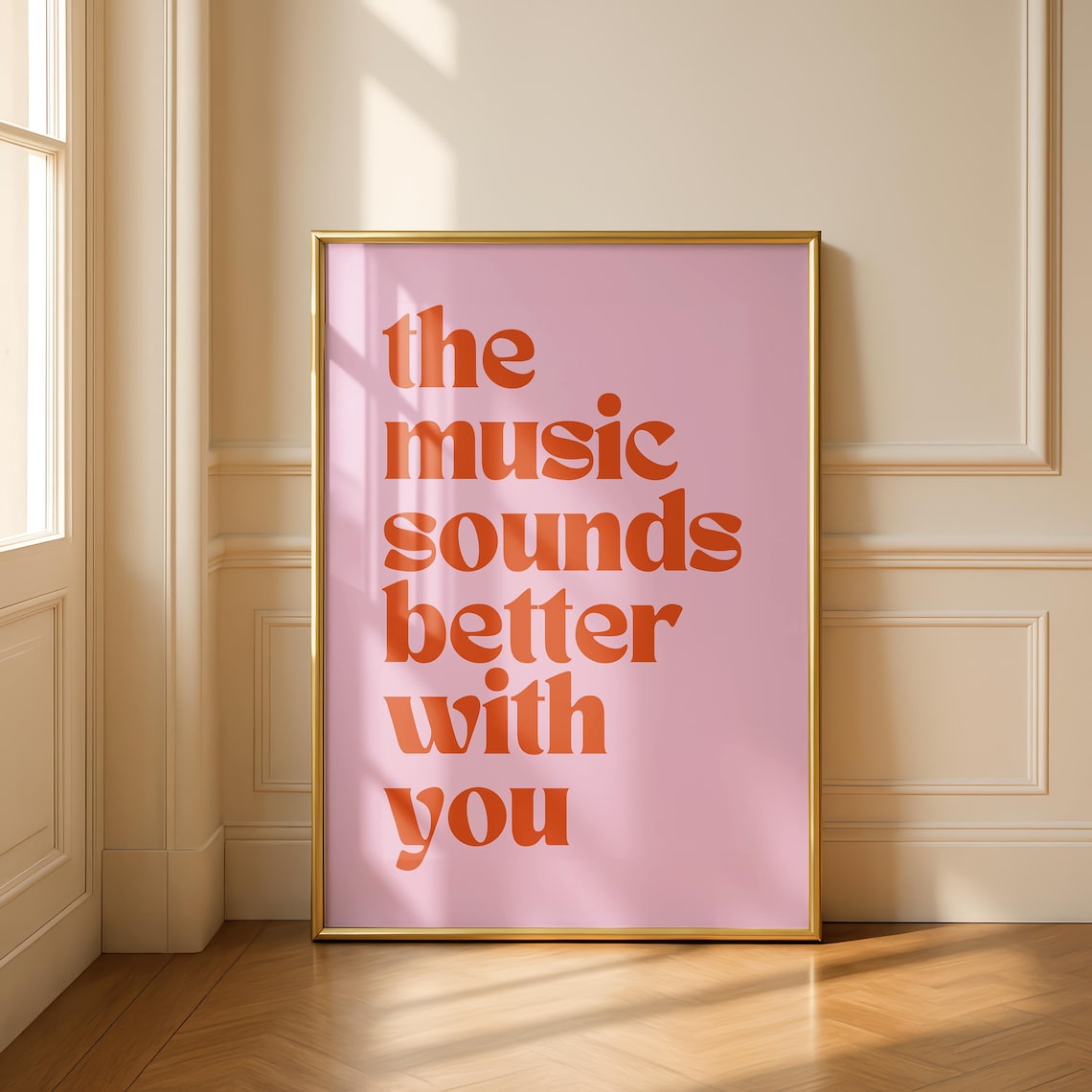 Music Sounds Better With You Retro Poster Print