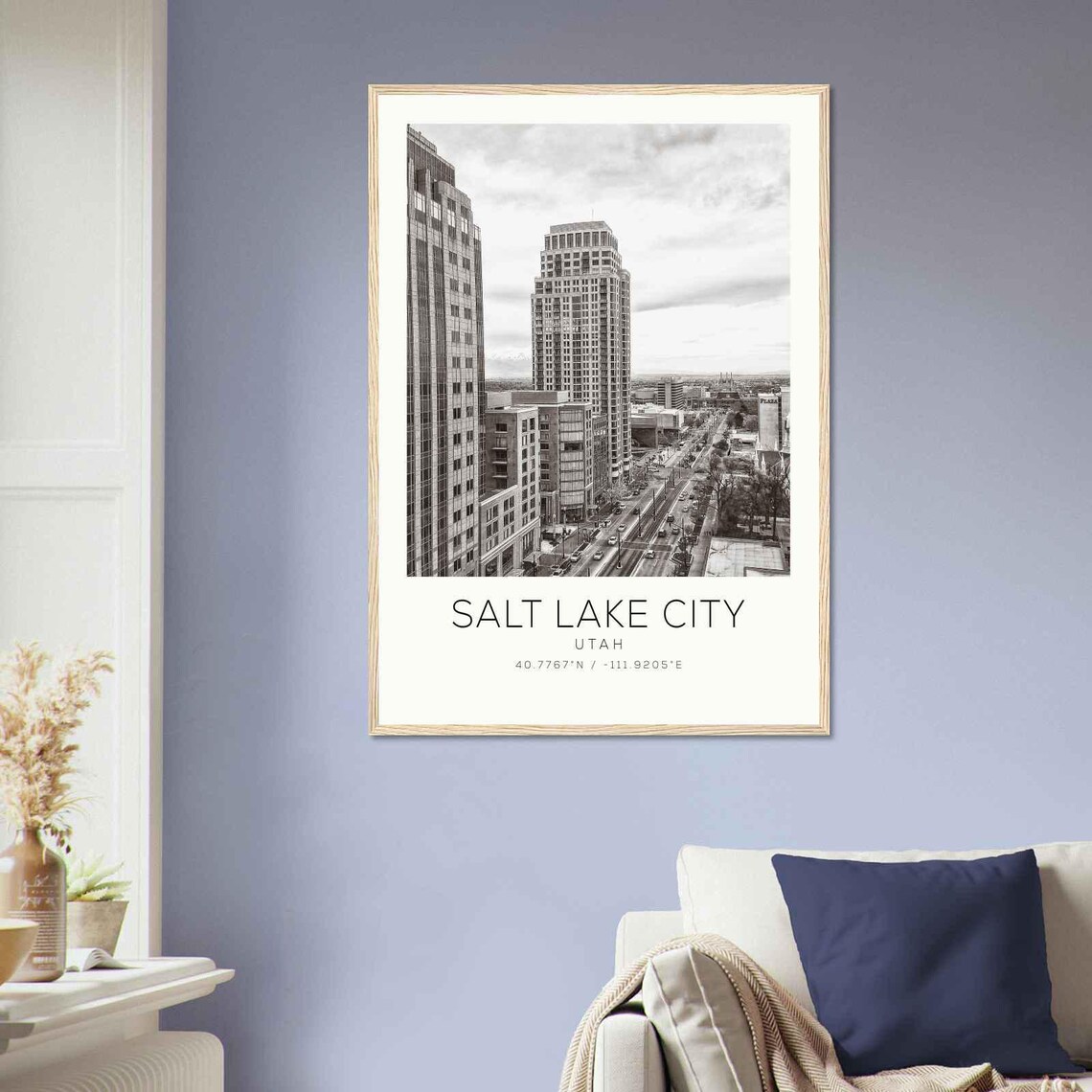 Salt Lake City Utah Downtown High Rise Street View Photo Poster - Image 2