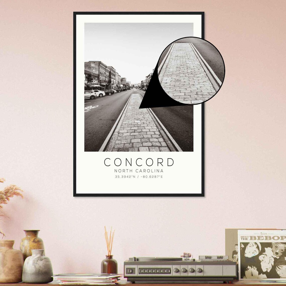 Concord North Carolina Historic Downtown Street Photo Poster - Image 4