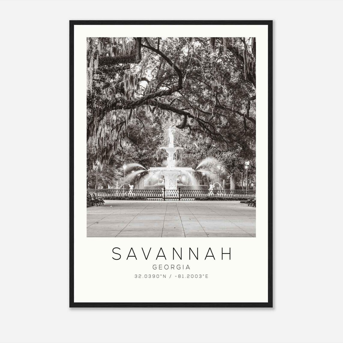 Savannah Georgia Minimalist Travel Poster Print