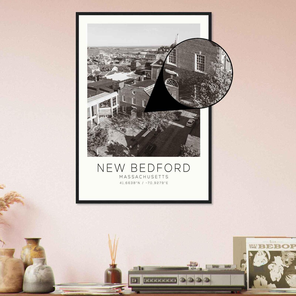New Bedford Massachusetts Photo Travel Poster New Bedford Travel Print Minimalist Travel Print - Image 4
