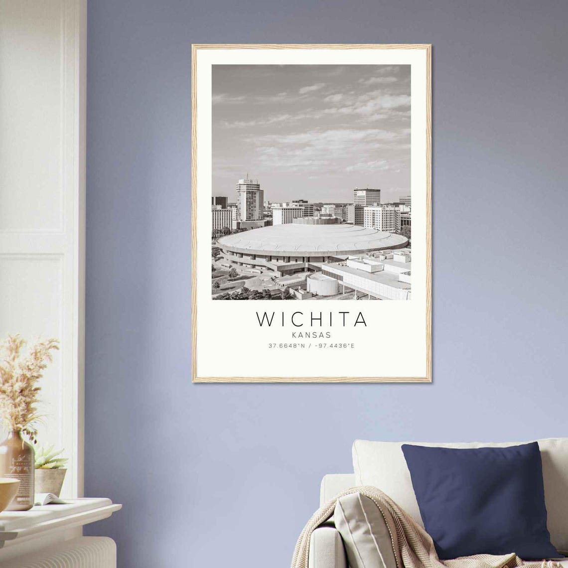 Wichita Kansas Photo Travel Poster Wichita Travel Print Minimalist Travel Print Ds1 - Image 2