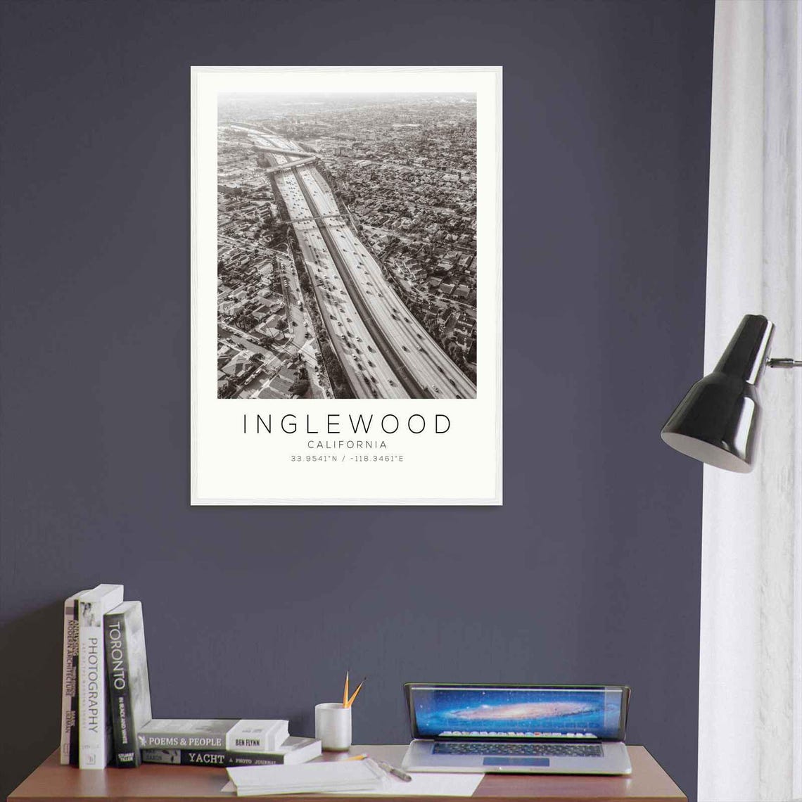 Inglewood California Photo Travel Poster Inglewood Travel Print Minimalist Travel Print - Image 3