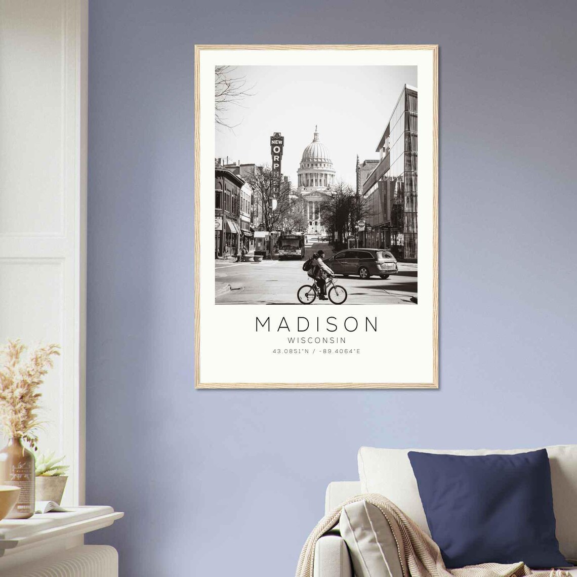 Madison Wisconsin Minimalist Travel Poster Print - Image 2