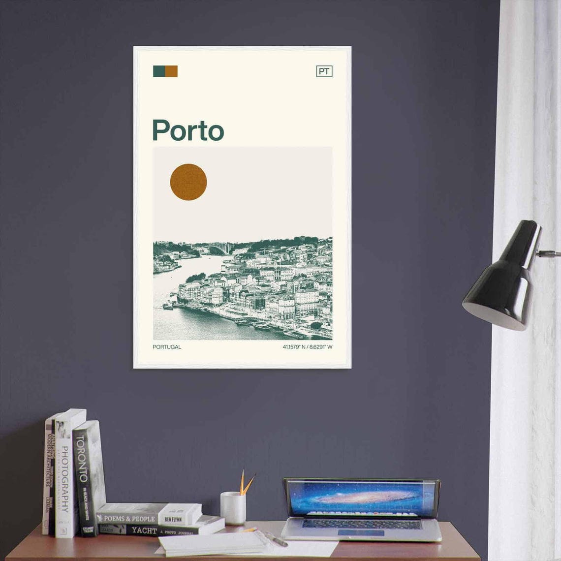 Porto Portugal Ribeira Riverfront Old Town Minimalist Travel Poster - Image 3