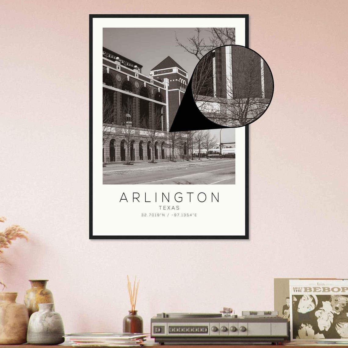 Arlington Texas Historic Brick Stadium Architecture Photo Poster - Image 4