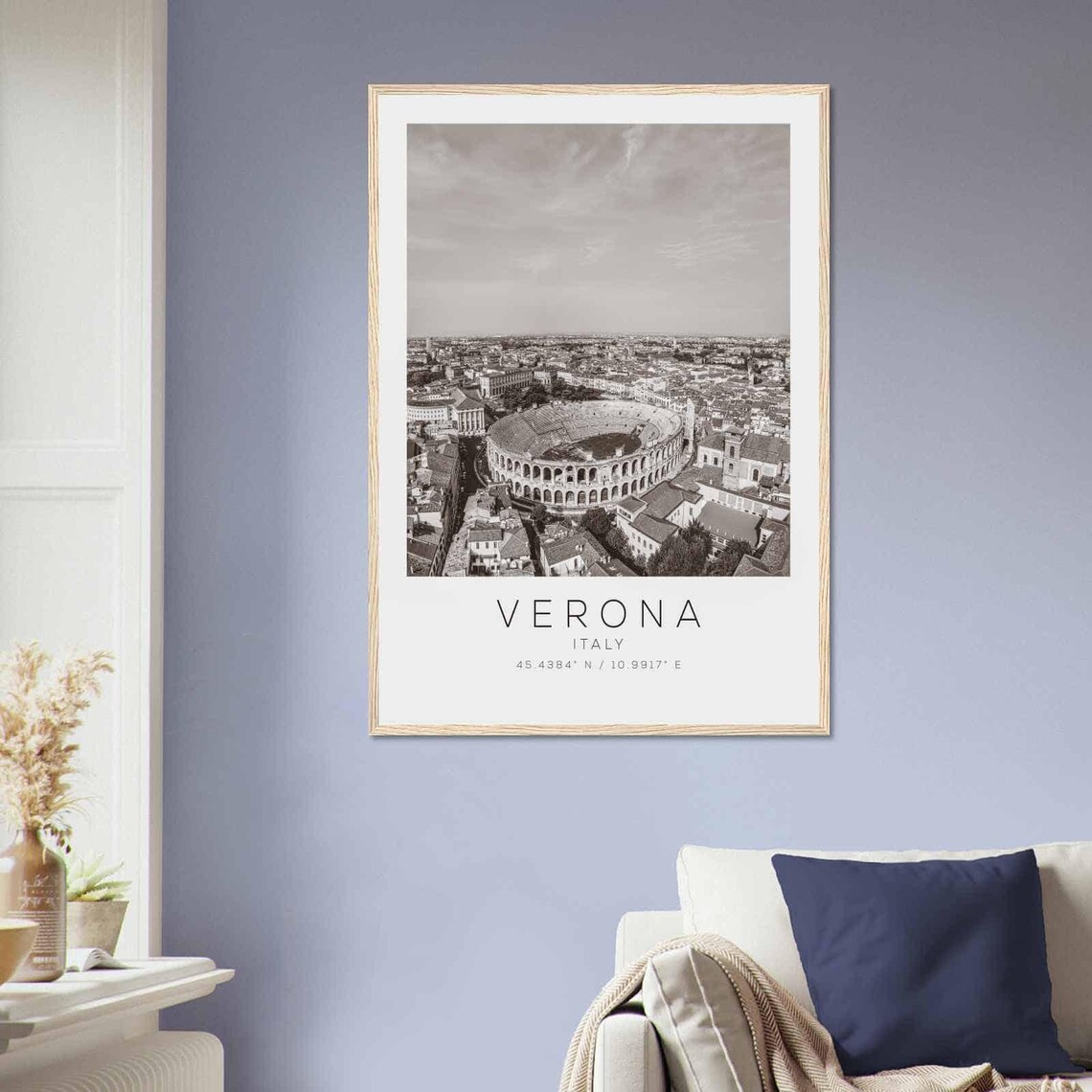Verona Italy Minimalist Travel Poster, Travel Print - Image 2