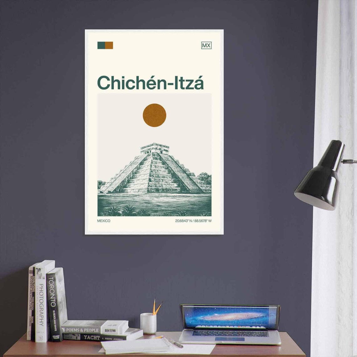 Chichen Itza Mexico El Castillo Pyramid Ruins Minimalist Travel Poster - Image 3