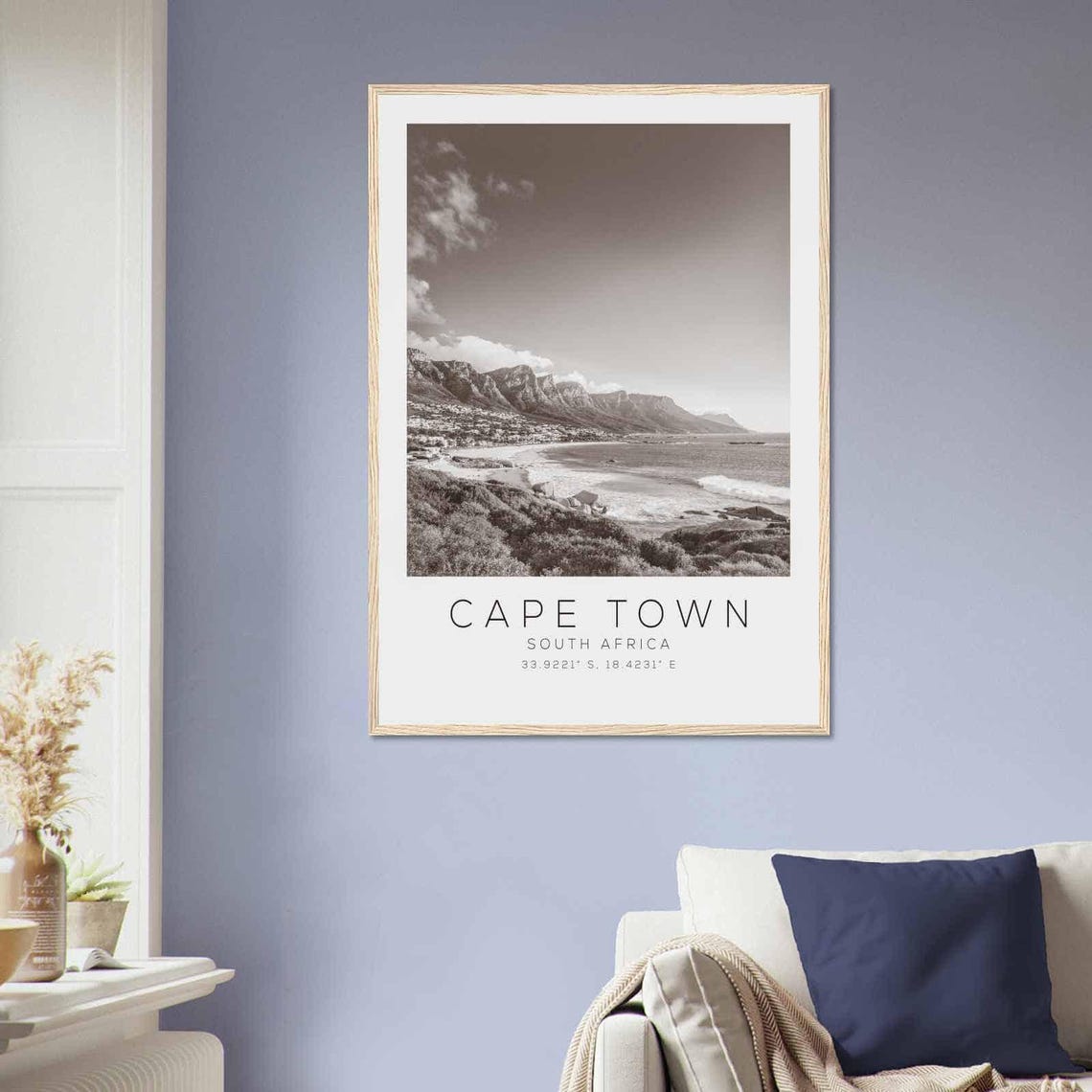 Cape Town South Africa Travel Photo Poster Bw Cape Town Travel Print Minimalist Travel Poster Print Ds2 - Image 2
