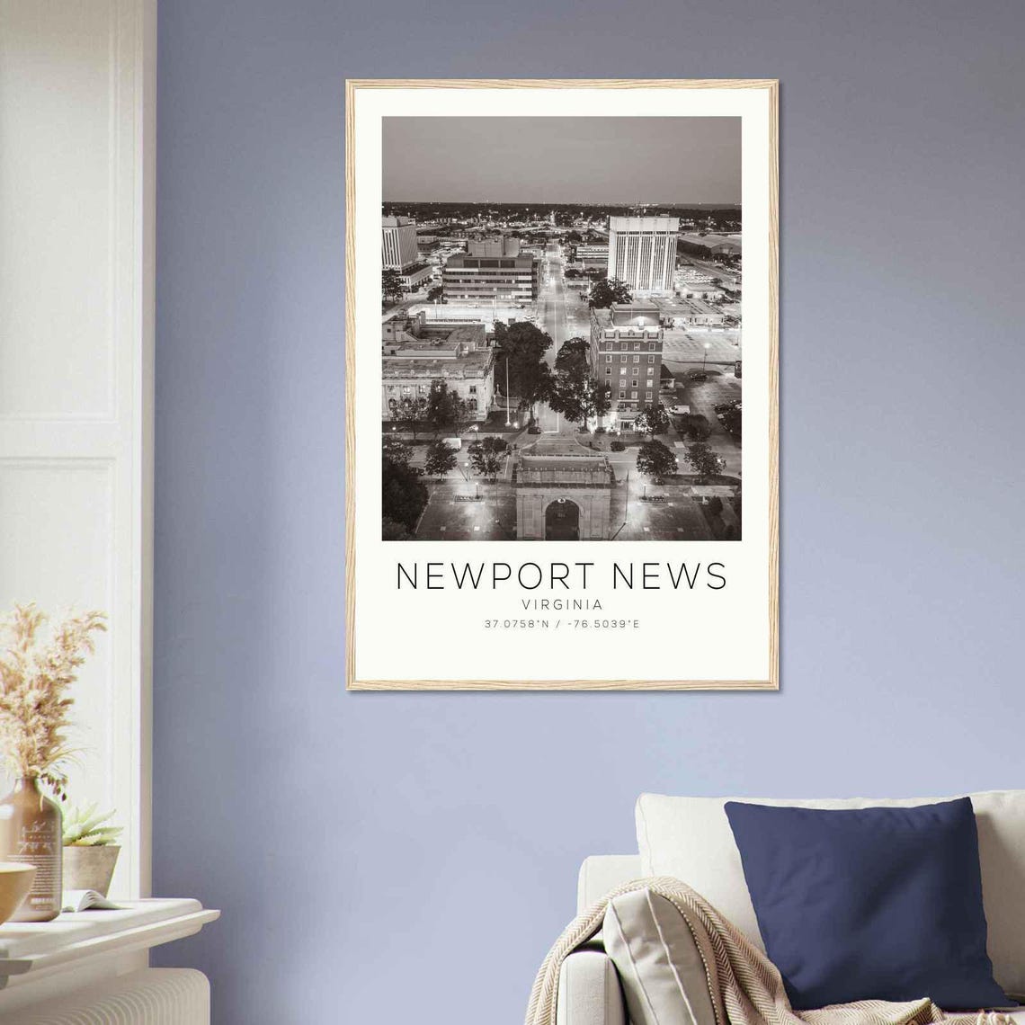 Newport News Virginia Photo Travel Poster Newport News Travel Print Minimalist Travel Print Ds2 - Image 2