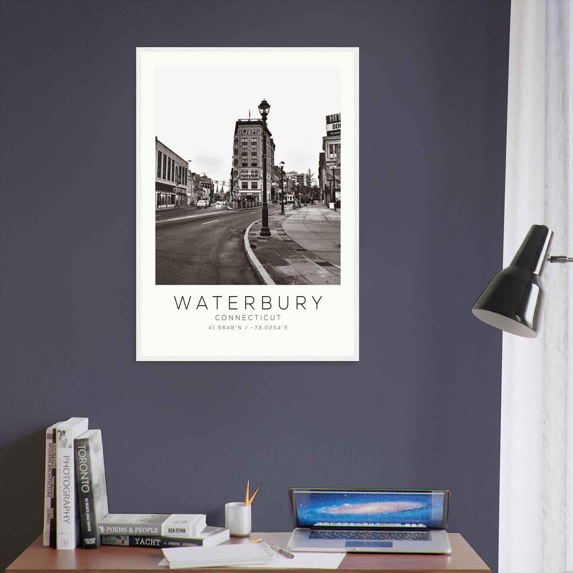 Waterbury Connecticut Historic Downtown Street Photo Travel Poster - Image 3