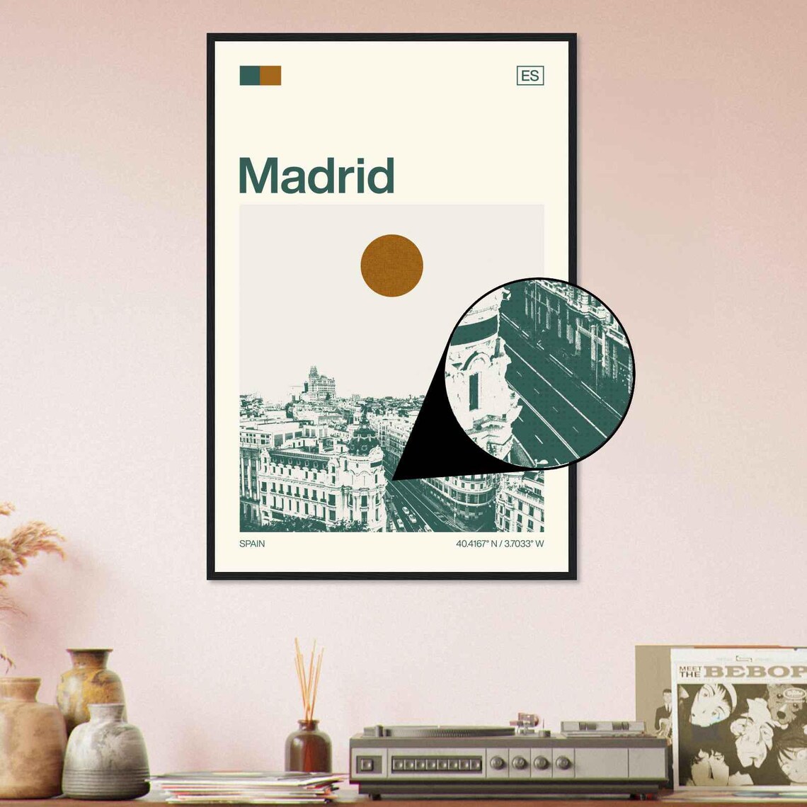 Madrid Spain Modern Minimalist Grand Boulevard Cityscape Poster - Image 4
