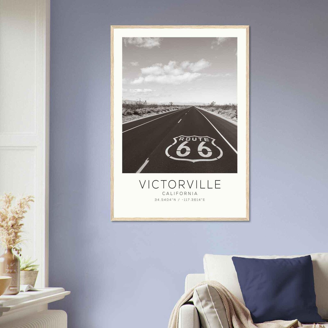 Victorville California Route 66 Desert Highway Photo Travel Poster - Image 2