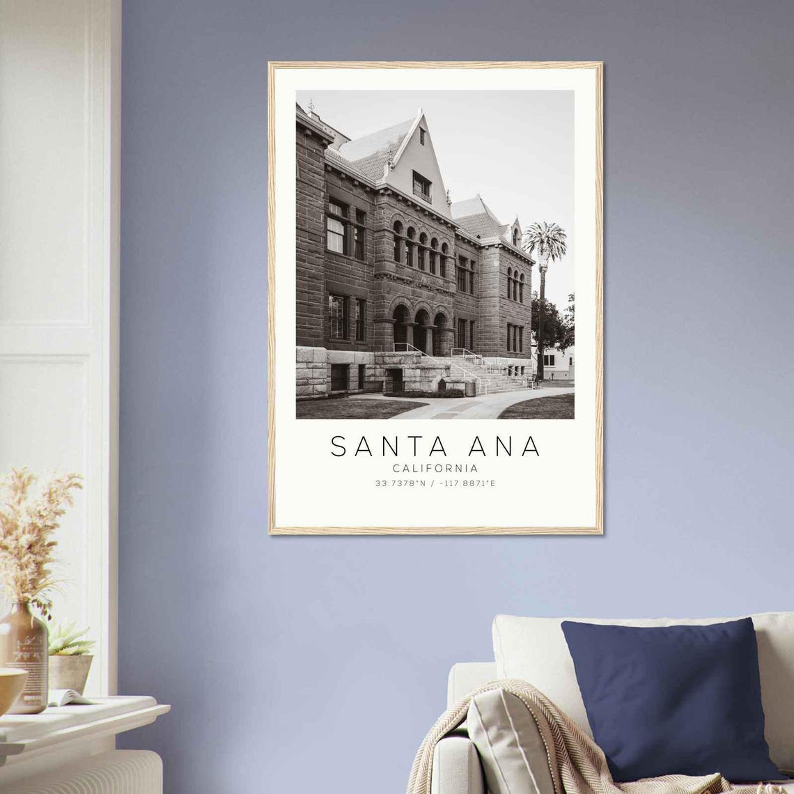 Santa Ana California Photo Travel Poster Santa Ana Travel Print Minimalist Travel Print Ds2 - Image 2