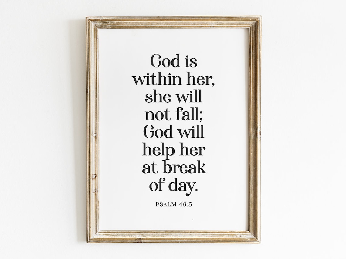 God Is Within Her She Will Not Fall, Bible Verse