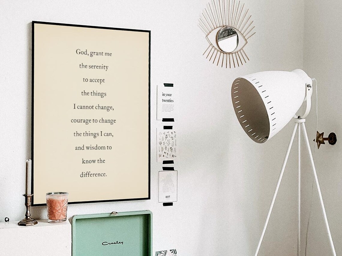 Serenity Prayer, Christian Typography Decor - Image 3