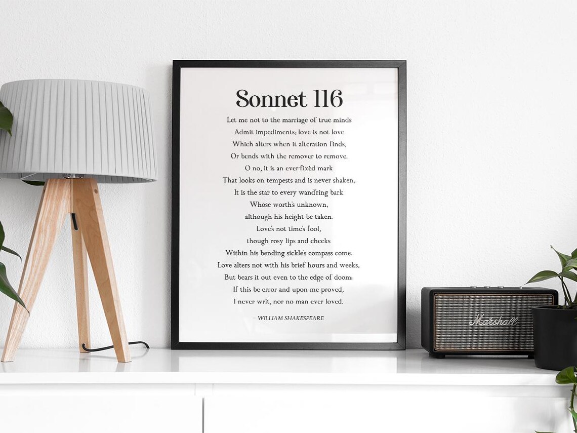 Sonnet 116 Poem, William Shakespeare Valentine Gift - Image 2