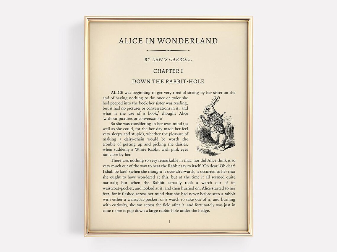 Alice In Wonderland Chapter 1 Vintage Nursery Decor