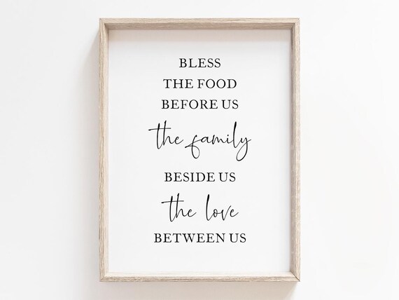 Bless The Food Before Us, Kitchen Wall Art