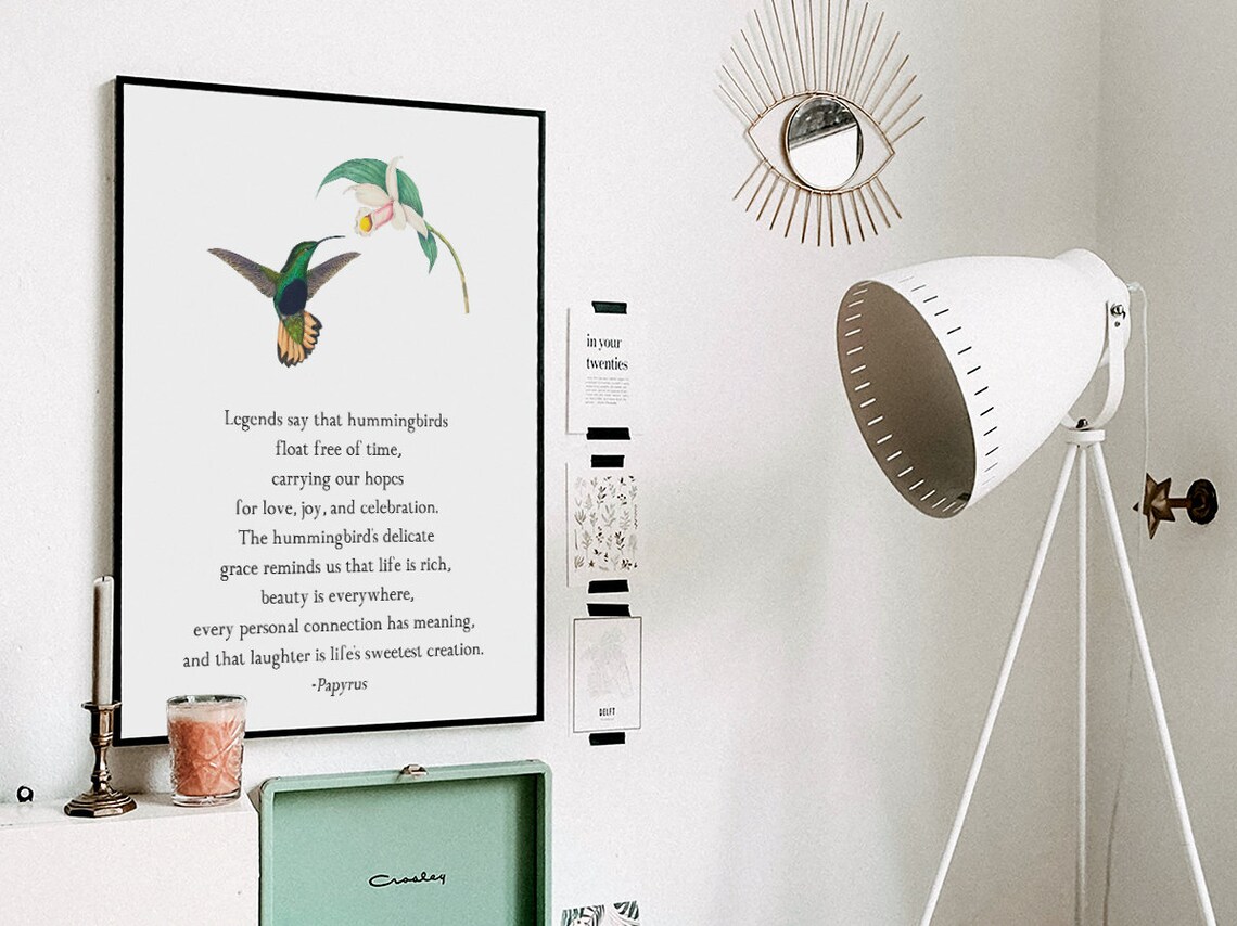 Hummingbird Poem - Nature Life Quote Decor - Image 3