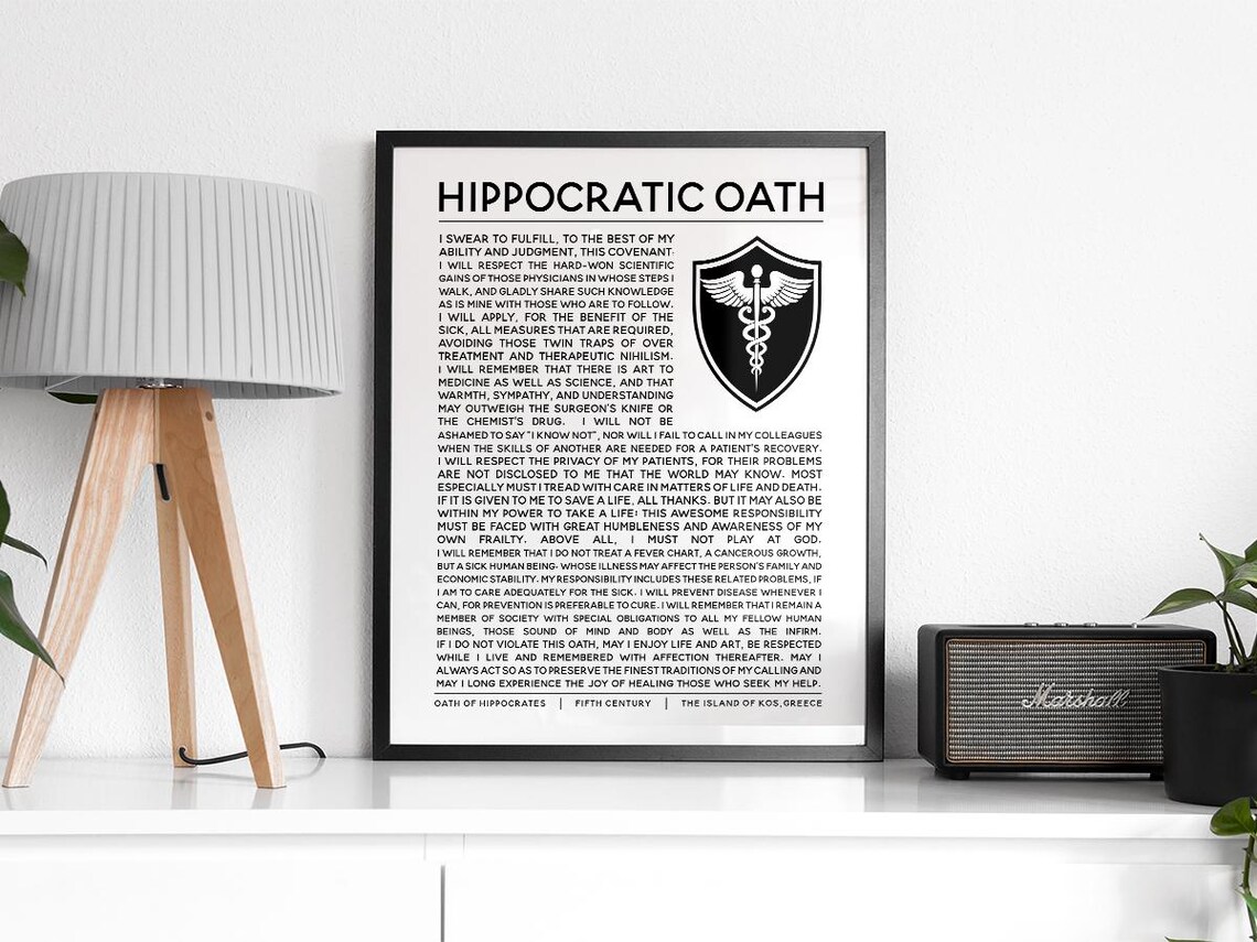 The Hippocratic Oath, Doctor Clinic Graduation Gift - Image 2