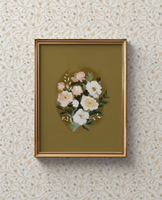 Cottage Core Botanical Wall Art, Victorian Decor