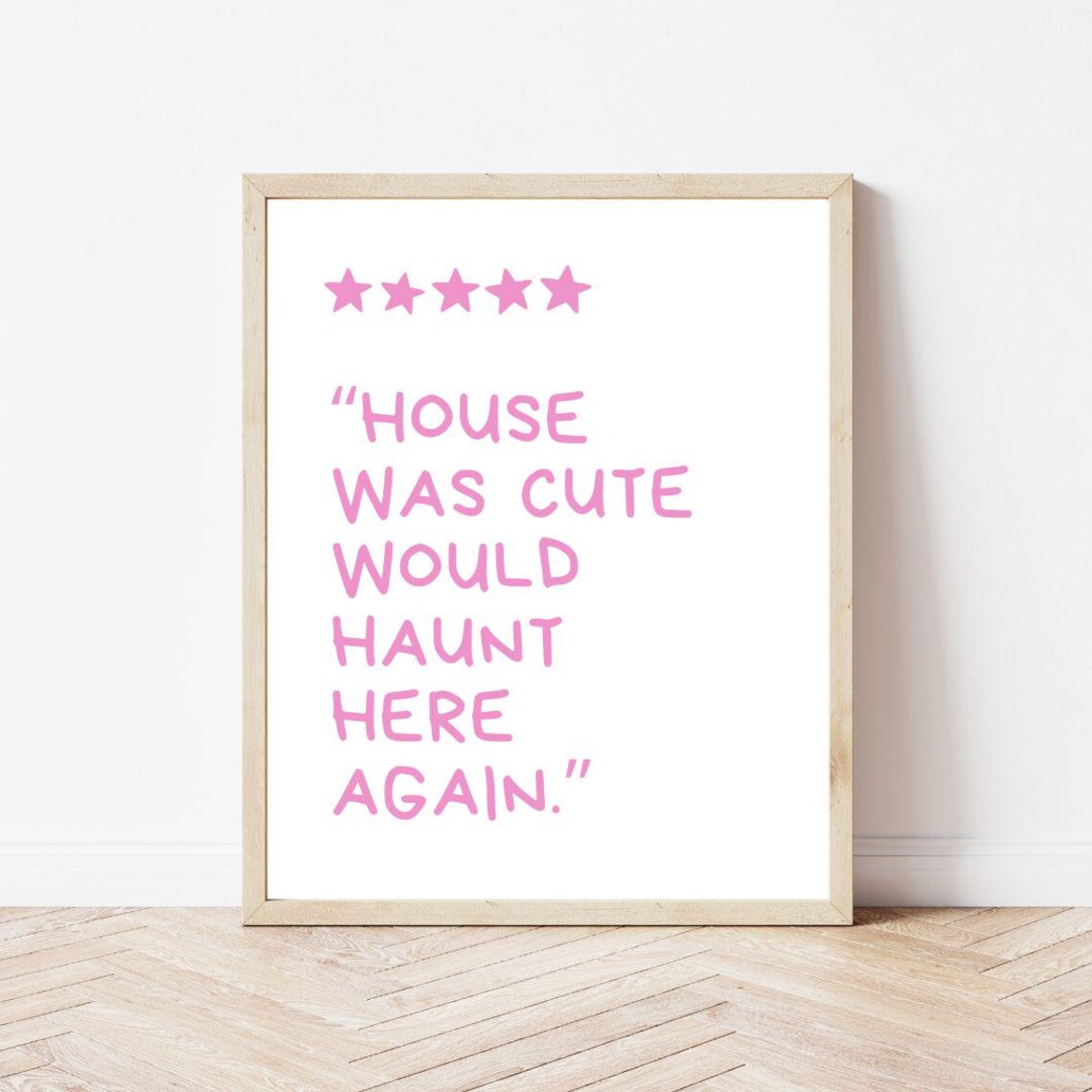 House Was Cute Would Haunt Here Again Print Halloween Print Frame Wall Dcor Wall Art - Image 2