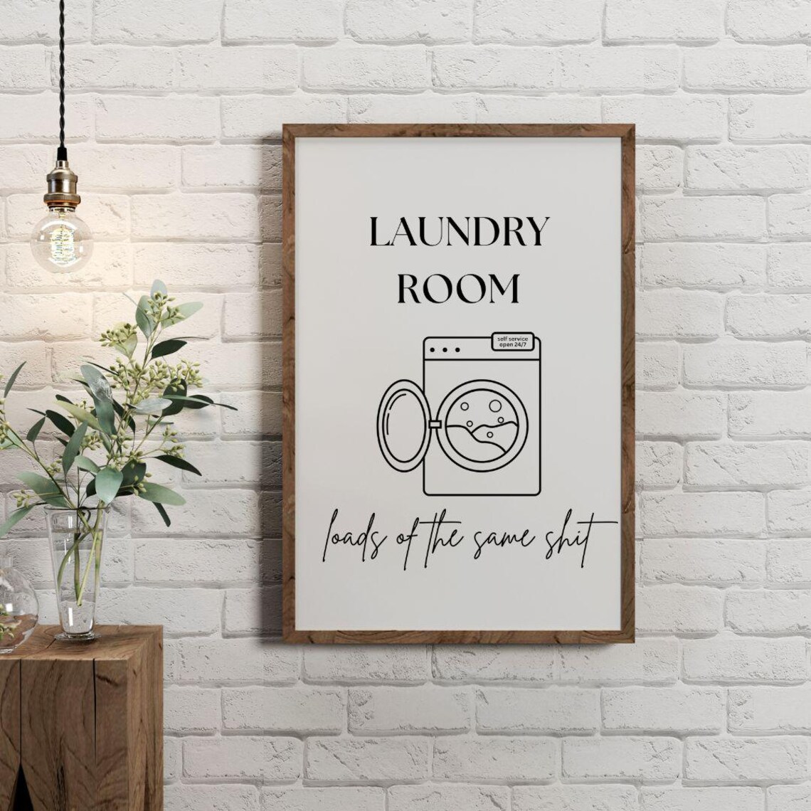 Laundry Room Loads Of The Same Funny Washer Dryer Art Poster - Image 2