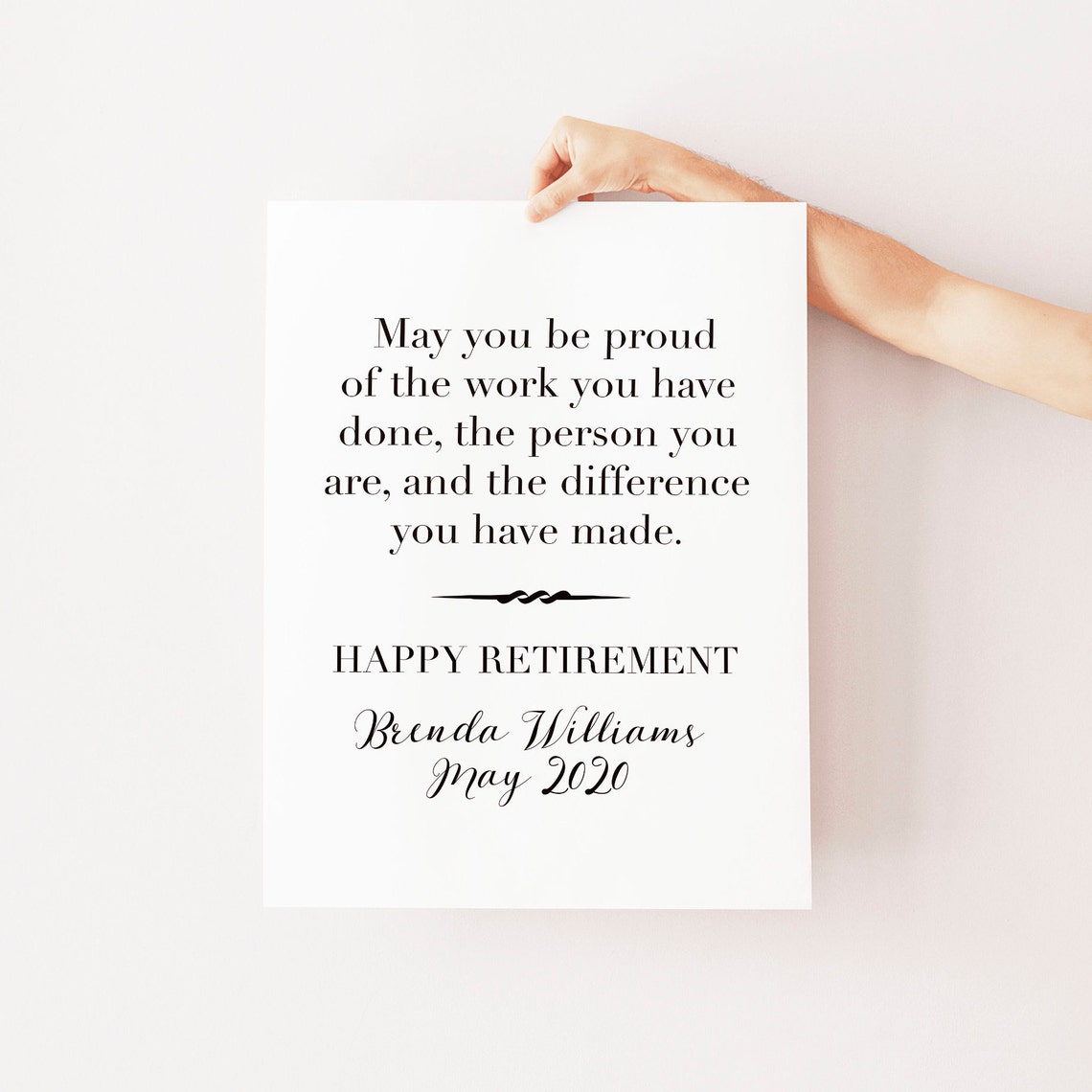 Happy Retirement Proud Of The Work Personalized Gift Quote Wall Art - Image 2