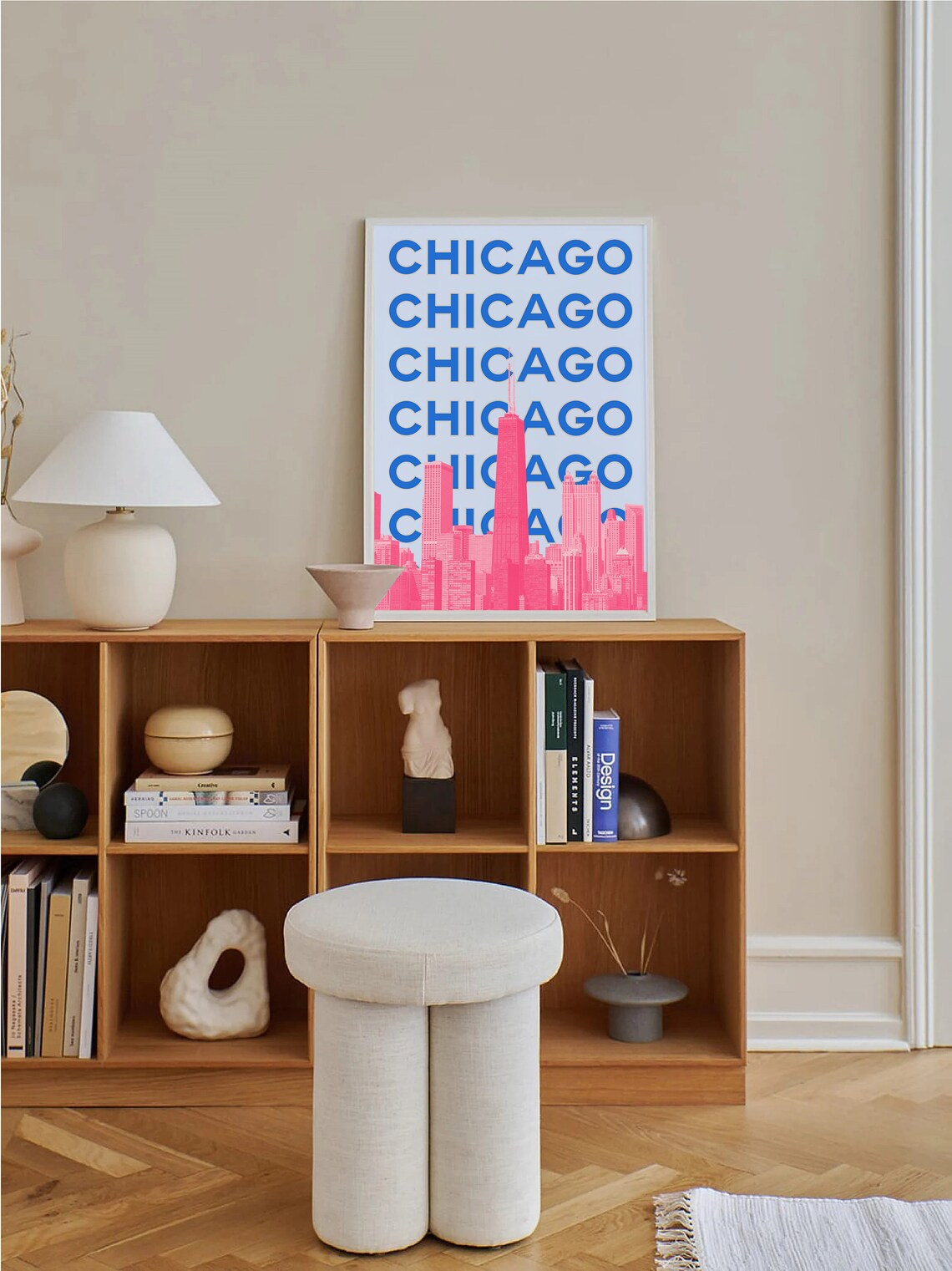 Chicago Preppy Travel Poster, Trendy Retro Print - Image 3