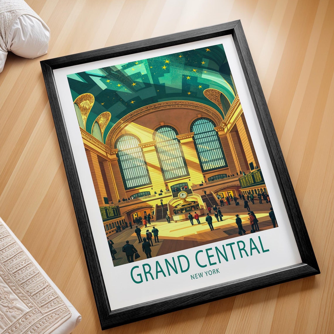 Grand Central Terminal New York Starry Ceiling Hall Travel Art Poster