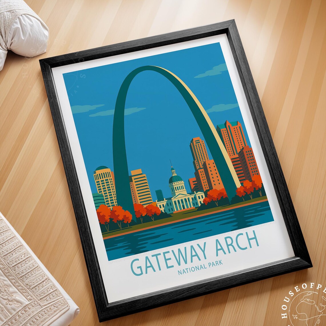 Gateway Arch National Park Travel Poster, Home Decor